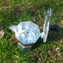 Charger l'image dans la galerie, Cafetière italienne redécorée à la main Coquelicots