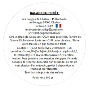 Etiquette CLP Balade en forêt Les Bougies de Challuy-fi34616576x1001