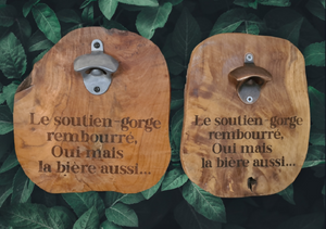 Décapsuleur mural #2 Humoristique | Soutien-gorge rembourré mais la bière aussi
