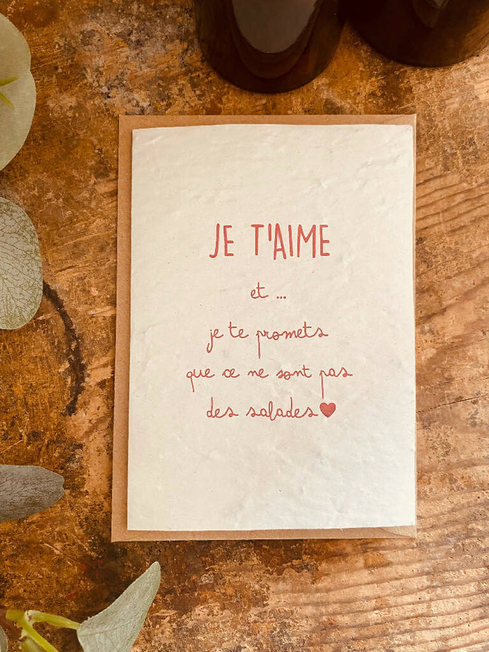 Carte à planter Je t'aime