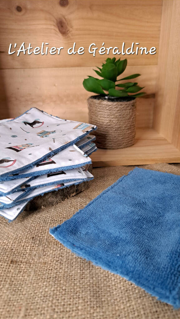 lots de six ou huit lingettes xl