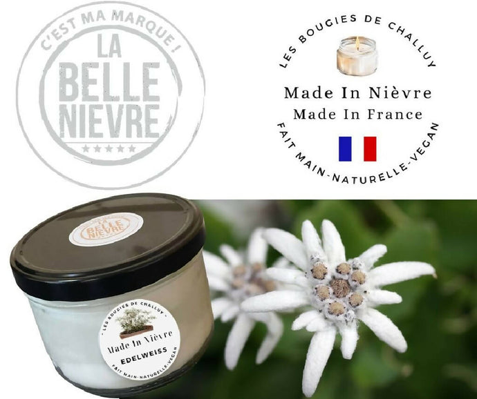 Edelweiss - Les Bougies de Challuy - Made In Nièvre - Nevers - Fait main