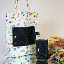 Charger l&#39;image dans la galerie, Tote bag tissu cuir vegan et fait main en France
