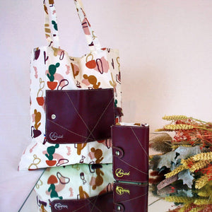 Tote bag tissu cuir vegan et fait main en France