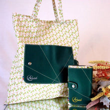 Charger l&#39;image dans la galerie, Tote bag tissu cuir vegan et fait main en France