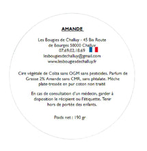 Charger l&#39;image dans la galerie, Etiquette CLP Amande Les Bougies de Challuy-fi34616220x1001