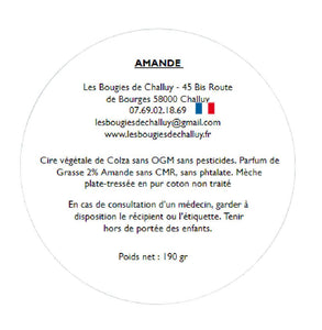 Etiquette CLP Amande Les Bougies de Challuy-fi34616220x1001