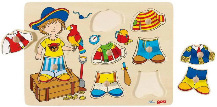 Puzzle pirate à habiller Réflexion Dès 2 ans jeux et jouets en bois éco-responsable mes produits verts