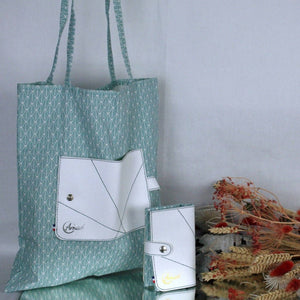 Tote bag tissu cuir vegan et fait main en France