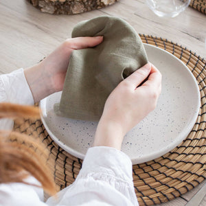 Lot de 2 serviettes de table | 100% lin | Made in France