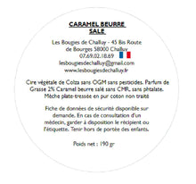 Charger l&#39;image dans la galerie, Etiquette CLP Caramel Beurre Salé Les Bougies de Challuy-fi34605934x1001