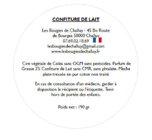 Charger l&#39;image dans la galerie, Etiquette CLP Confiture de Lait Les Bougies de Challuy