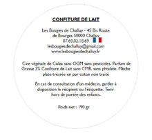 Charger l&#39;image dans la galerie, Etiquette CLP Confiture de Lait Les Bougies de Challuy