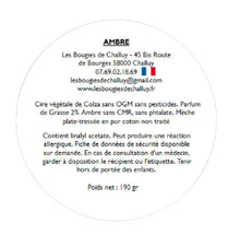 Charger l&#39;image dans la galerie, Etiquette CLP Ambre Les Bougies de Challuy-fi34616601x1001