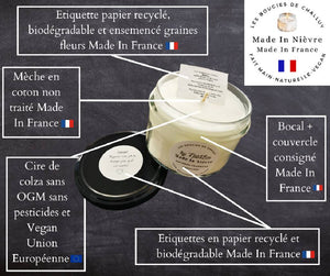 Etiquette papier recyclé et ensemencé Made In France