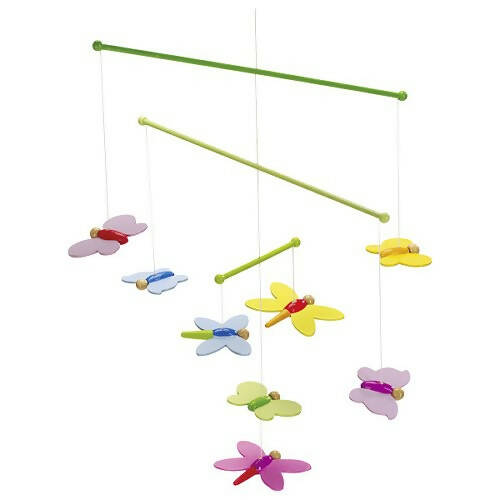 Mobile papillons en bois Sommeil Dès 0 mois jeux et jouets en bois éco-responsable mes produits verts