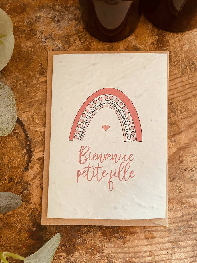 Carte à planter Bienvenue Petit Fille