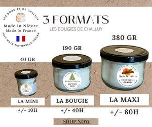 3 Formats - Les Bougies de Challuy