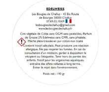 Charger l&#39;image dans la galerie, Etiquette CLP Edelweiss Les Bougies de Challuy-fi34649375x1001