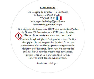 Etiquette CLP Edelweiss Les Bougies de Challuy-fi34649375x1001