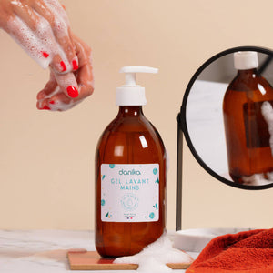 Flacon en verre gel lavant mains - fabriqué en France