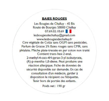 Charger l&#39;image dans la galerie, Etiquette CLP Baies Rouges Les Bougies de Challuy-fi34615892x1001