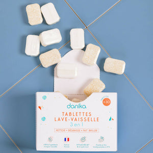 Tablette vaisselle - 30 pastilles - fabriquée en France