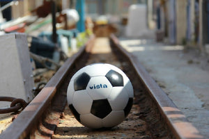 Ballon de football écoresponsable Rétro - Taille 5 - Upcyclé