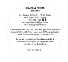 Charger l&#39;image dans la galerie, Etiquette CLP Crumble Fruits Rouges Les Bougies de Challuy-fi34606743x1001