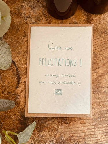 Carte à planter Félicitations