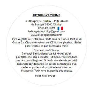 Etiquette CLP Citron Verveine Les Bougies de Challuy-fi34649580x1001