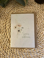 Carte à planter Sincères condoléances